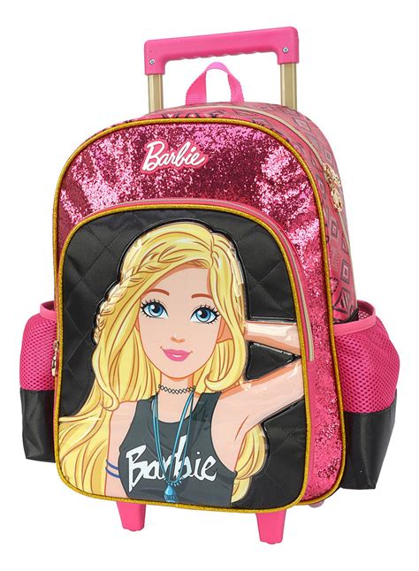 mochila da barbie com glitter